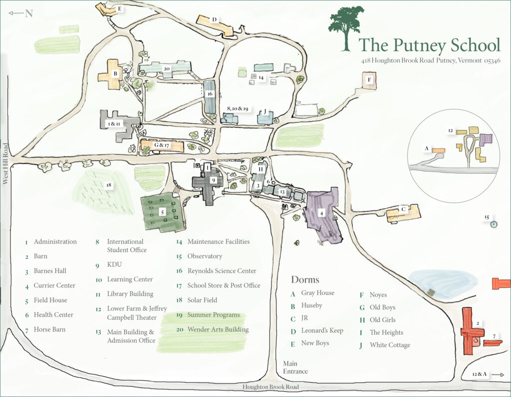 Campus Map The Putney School